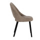 Silla Comedor Tapizada Beige Tejido Metal | fanmuebles