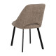 Silla Comedor Tapizada Beige Tejido Metal | fanmuebles