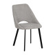 Silla de Comedor Gris Tejido Poliéster Metal | fanmuebles