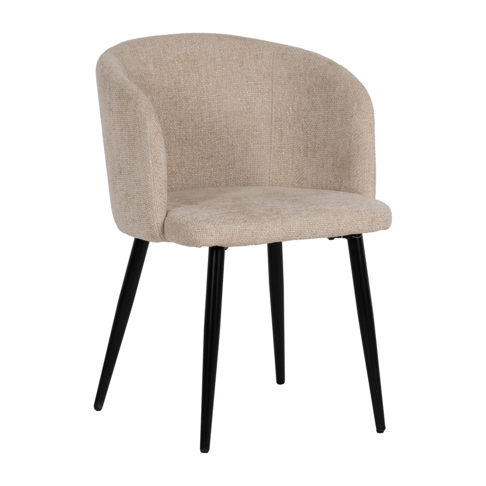 Silla de salón compacta Crema Setúbal 53 x 77 x 53 cm