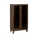 VITRINA MARRÓN MADERA DE MANGO SALÓN 80 X 40 X 140 CM