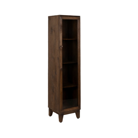 VITRINA MARRÓN MADERA DE MANGO SALÓN 40 X 40 X 180 CM