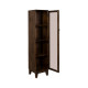 VITRINA MARRÓN MADERA DE MANGO SALÓN 40 X 40 X 180 CM