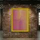 Cuadro abstracto con marco amarillo - Arte moderno | ¡Compra ya!