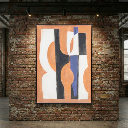 Cuadro impresión con acabado a mano “Estructura en equilibrio” 75 x 100 x 4 cm
