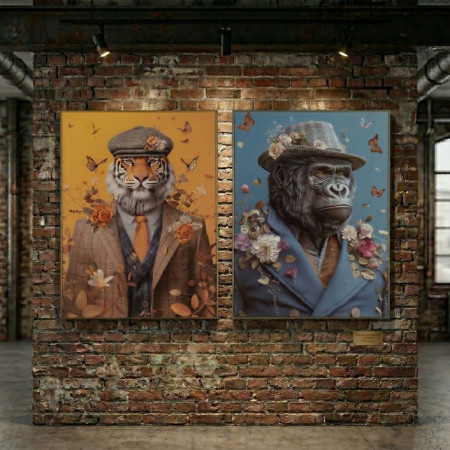 TABLEAU ANIMALS 2/M CRISTAL 60 X 80 CM