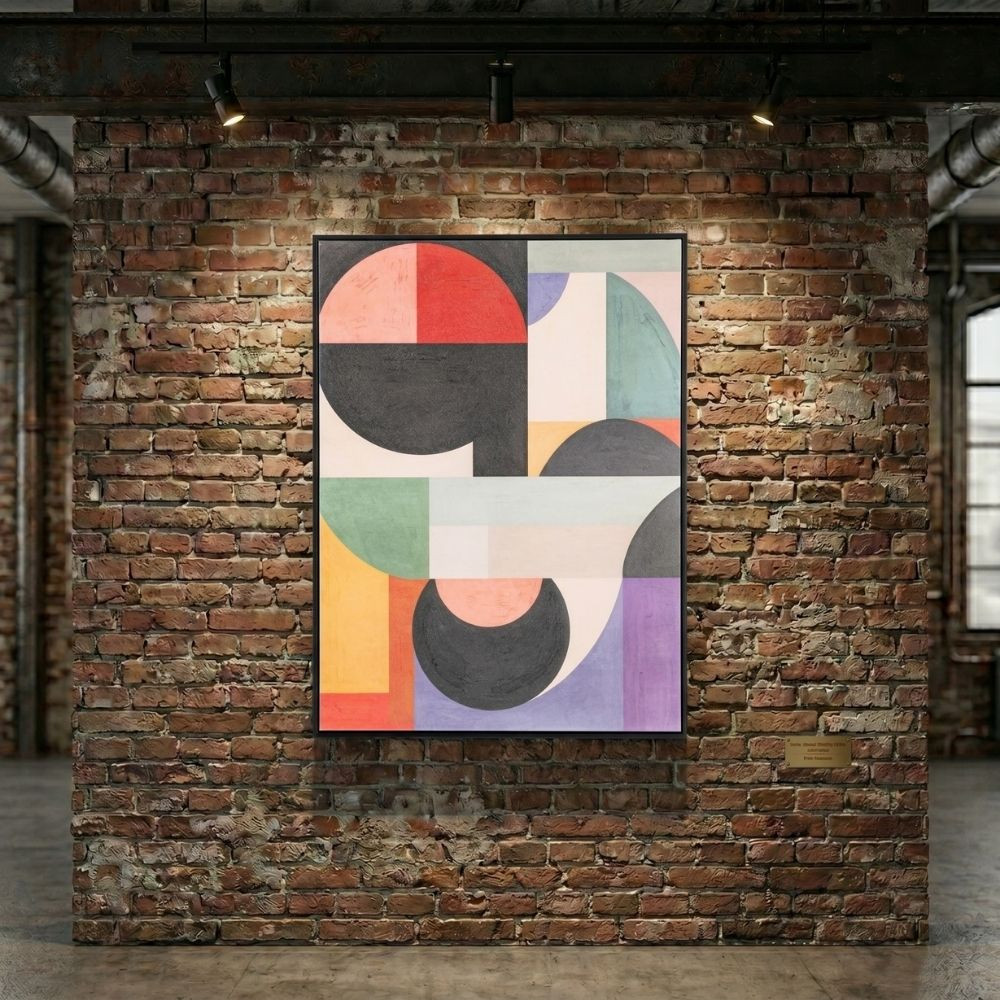 Cuadro impresión con acabado a mano “Geometría emocional” 75 x 100 x 4 cm