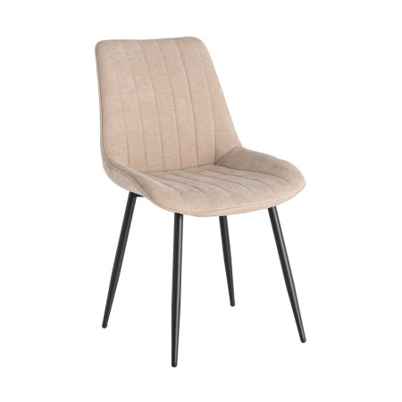 SILLA BEIGE TEJIDO-METAL CONTRACT 50 X 60 X 85 CM
