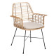 SILLA NATURAL-NEGRO 65 X 55 X 86 CM