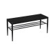 BANCO NEGRO CUERDA-METAL 100 X 35 X 46 CM