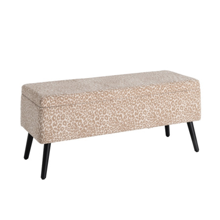 BANCO BAÚL CREMA-BEIGE DM-TEJIDO 100 X 40 X 44 CM
