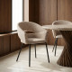 SILLA BRAZOS TAUPE TEJIDO-METAL 59 X 61 X 82 CM