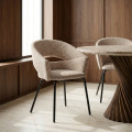SILLA BRAZOS TAUPE TEJIDO-METAL 59 X 61 X 82 CM