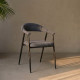 Sedia Pranzo Imbottita Braccioli Blu Contract | fanmuebles