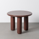 MESA AUXILIAR LACADO GRANATE DM SALÓN 60 X 60 X 45 CM