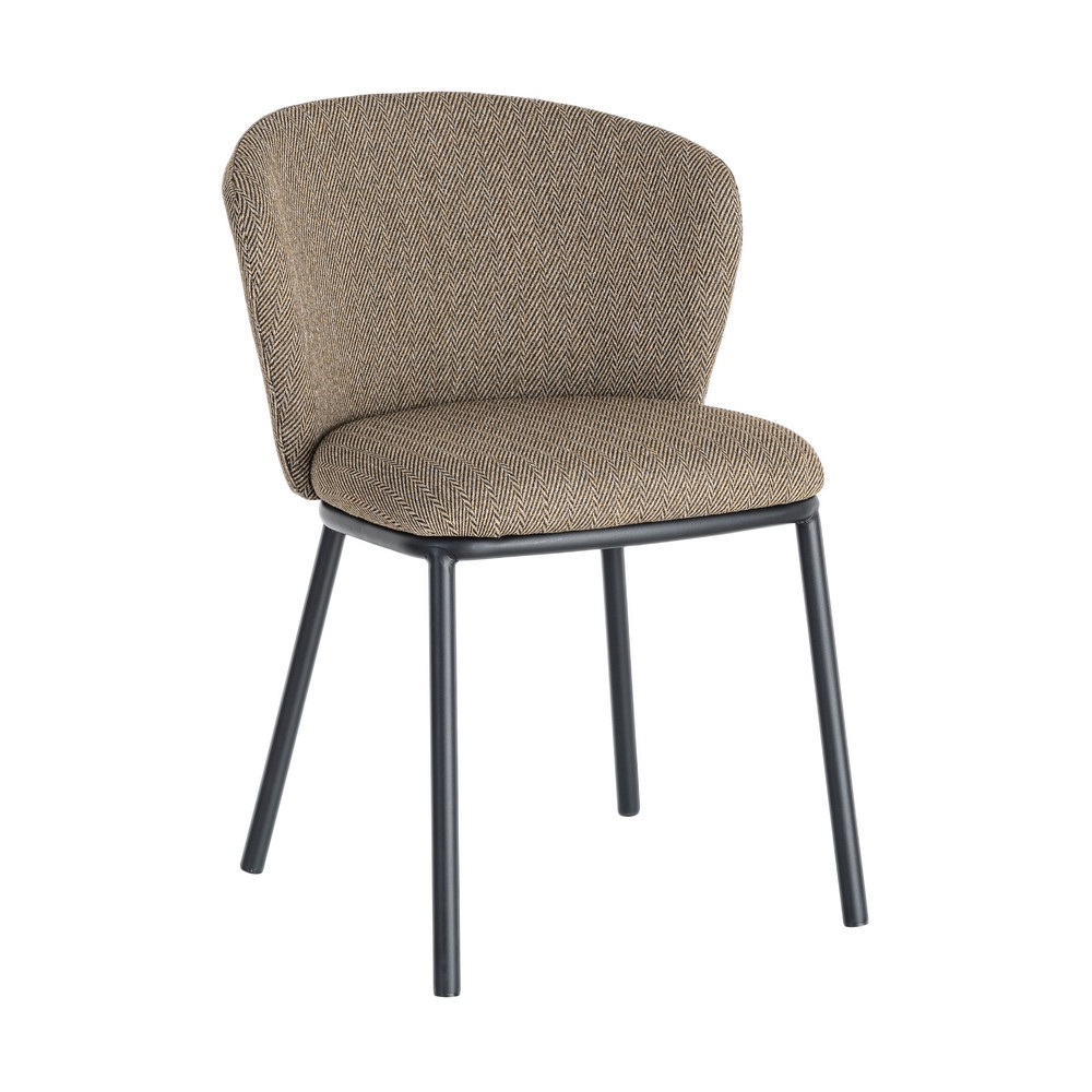 Chaise Salle a Manger Rembourree Chevrons Noir | fanmuebles