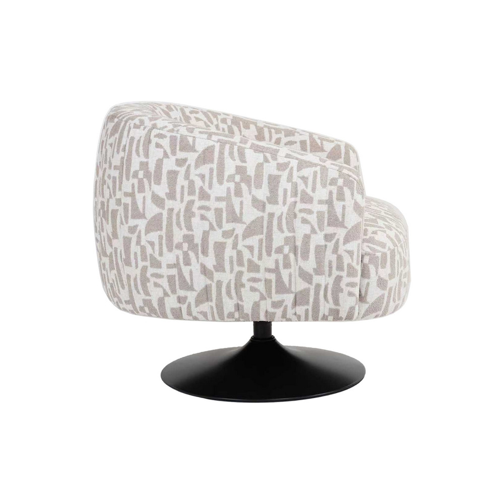 SILLÓN GIRATORIO CREMA-BEIGE 76 X 80 X 73 CM