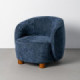 SILLÓN AZUL TEJIDO-METAL 80 X 82 X 62 CM
