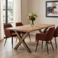 MESA COMEDOR DM-METAL SALÓN 180 X 90 X 77 CM