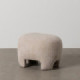 PUF BEIGE TEJIDO SALÓN 53 X 41 X 38 CM
