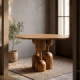 MESA COMEDOR MADERA DE MANGO SALÓN 120 X 120 X 76 CM