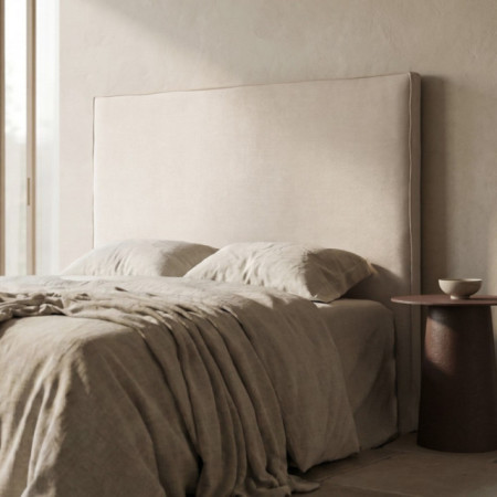 CABECERO CREMA TEJIDO DORMITORIO 160 X 122 CM