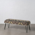 BANQUETA NEGRO-TAUPE TEJIDO-METAL 120 X 41,50 X 48 CM