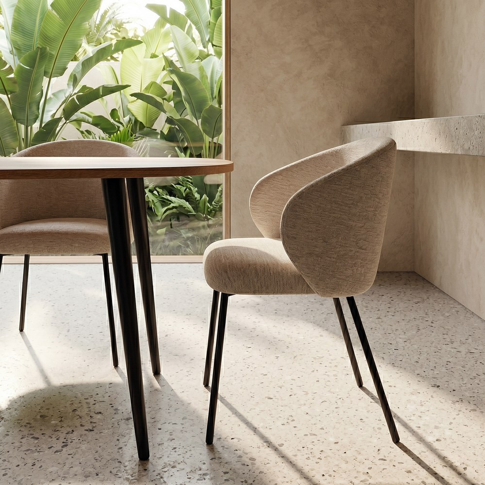 Silla Beige 56.5 x 74.5 x 56 cm