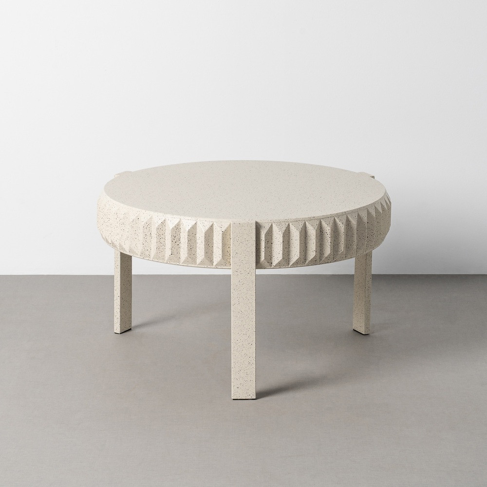 MESA CENTRO BLANCO METAL 79 X 79 X 45 CM