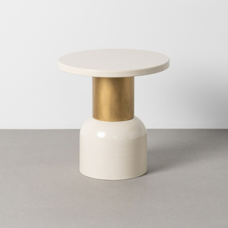 MESITA BLANCO METAL 51 X 51 X 52 CM