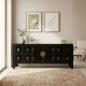Asiatischer TV-Schrank Schwarz und Gold | Wohnzimmer | fanmuebles