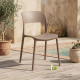 Silla de jardín apilable polipropileno Marrón 58 x 82 x 41 cm