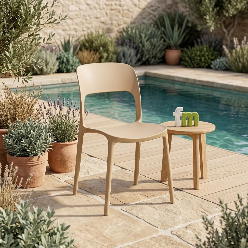 SILLA APILABLE CAQUI PP CONTRACT 58 X 41 X 82 CM