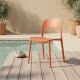 Silla Comedor PP Exterior Teja | fanmuebles