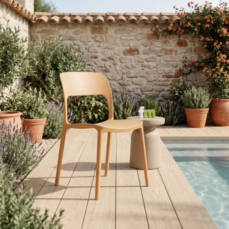 SILLA APILABLE OCRE PP CONTRACT 58 X 41 X 82 CM