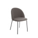 Silla de comedor de estilo moderno tapizada Gris 50 x 78,5 x 50 cm.