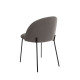 Silla de comedor de estilo moderno tapizada Gris 50 x 78,5 x 50 cm.