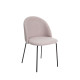 Silla de comedor de estilo moderno tapizada Beige 50 x 78,5 x 50 cm.