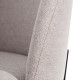 Silla Comedor Tapizada Beige Patas Metal | fanmuebles