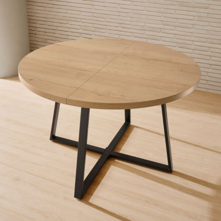 Mesa de Comedor Extensible Odesa Redonda Roble Hercules