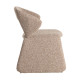 Silla de comedor tapizada beige patas tela | fanmuebles