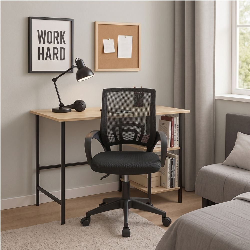 Cadeira de Escritório Ergonómica Evora 3D Preta | fanmuebles