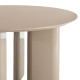 Mesa de comedor redonda Taupe alto brillo 120 x 75 x 120 cm