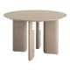 Mesa de comedor redonda Taupe alto brillo 120 x 75 x 120 cm