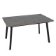Mesa extensible gris y negra - Versátil y moderna