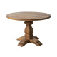 Mesa de comedor redonda en madera de mango 120 x 76 x 120 cm
