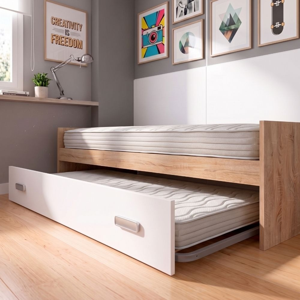 Oferta cama Nido Juvenil Campeones + 2 colchones  - Fanmuebles