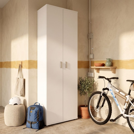 Armadio Multiuso Fit 2 Ante Bianco spedizione gratuita