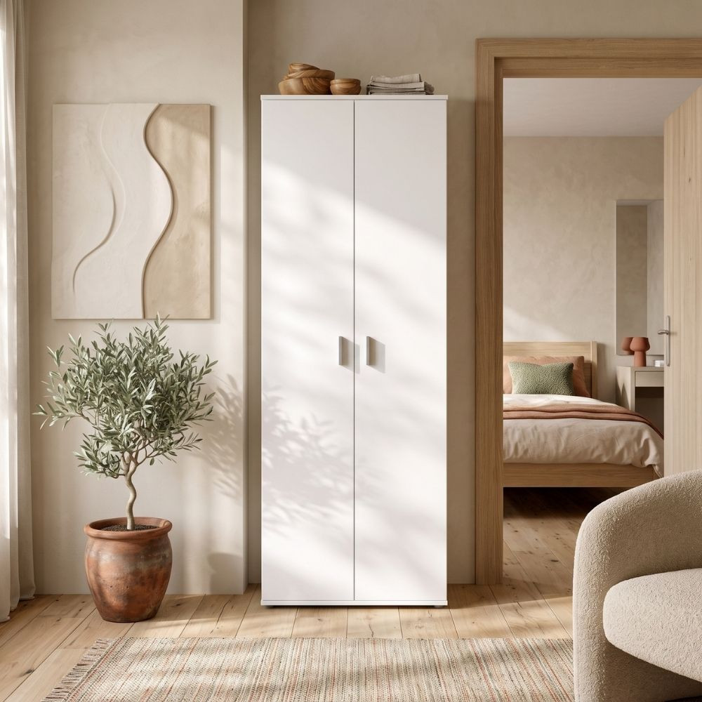 Armoire à Chaussures Fit 2 Portes Blanc livraison gratuite