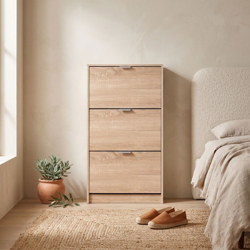 Schuhschrank Hugo mit 3 Türen - Fanmöbel